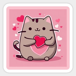 Cute valentine pu-sheen Sticker